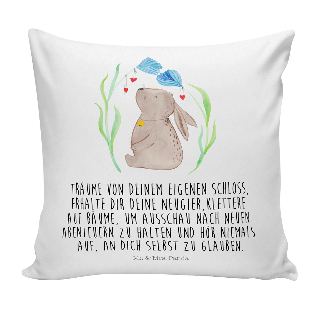 40x40 Kissen Hase Blume Kissenhülle, Kopfkissen, Sofakissen, Dekokissen, Motivkissen, Ostern, Osterhase, Ostergeschenke, Osternest, Osterdeko, Geschenk zu Ostern, Hase, Kaninchen, Kind, Taufe, Taufgeschenk, Geburt, Schwangerschaft, erstes Kind, Kindergeburtstag, Geburtstag, Hoffnung, Träume