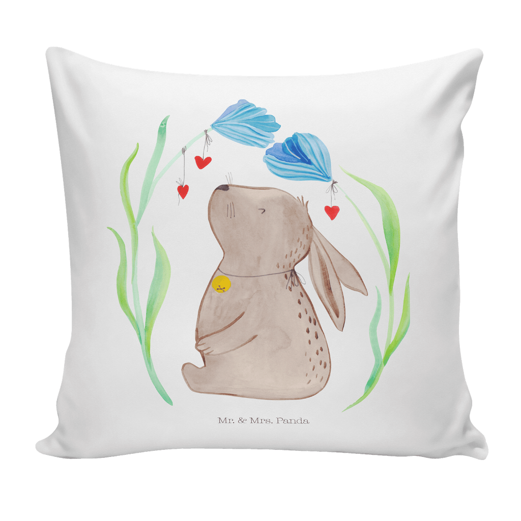 40x40 Kissen Hase Blume Kissenhülle, Kopfkissen, Sofakissen, Dekokissen, Motivkissen, Ostern, Osterhase, Ostergeschenke, Osternest, Osterdeko, Geschenk zu Ostern, Hase, Kaninchen, Kind, Taufe, Taufgeschenk, Geburt, Schwangerschaft, erstes Kind, Kindergeburtstag, Geburtstag, Hoffnung, Träume