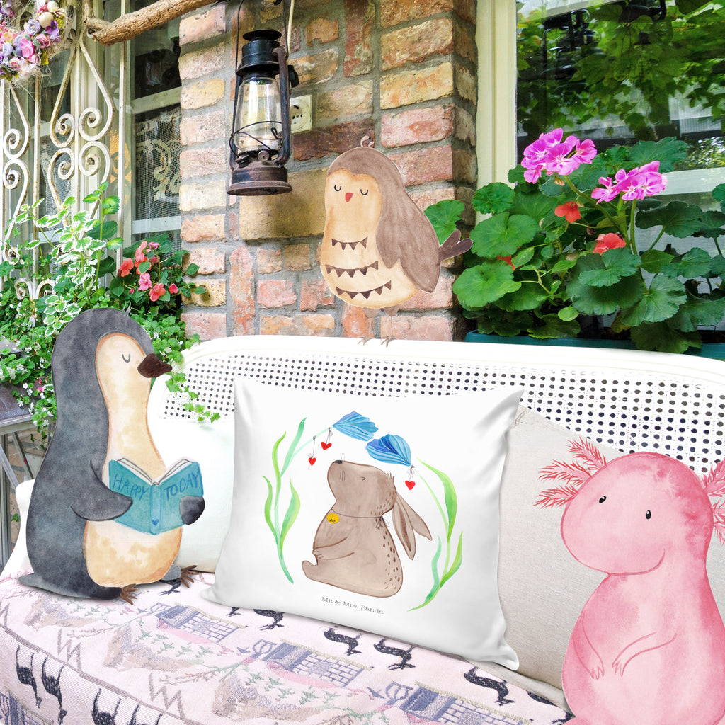 40x40 Kissen Hase Blume Kissenhülle, Kopfkissen, Sofakissen, Dekokissen, Motivkissen, Ostern, Osterhase, Ostergeschenke, Osternest, Osterdeko, Geschenk zu Ostern, Hase, Kaninchen, Kind, Taufe, Taufgeschenk, Geburt, Schwangerschaft, erstes Kind, Kindergeburtstag, Geburtstag, Hoffnung, Träume