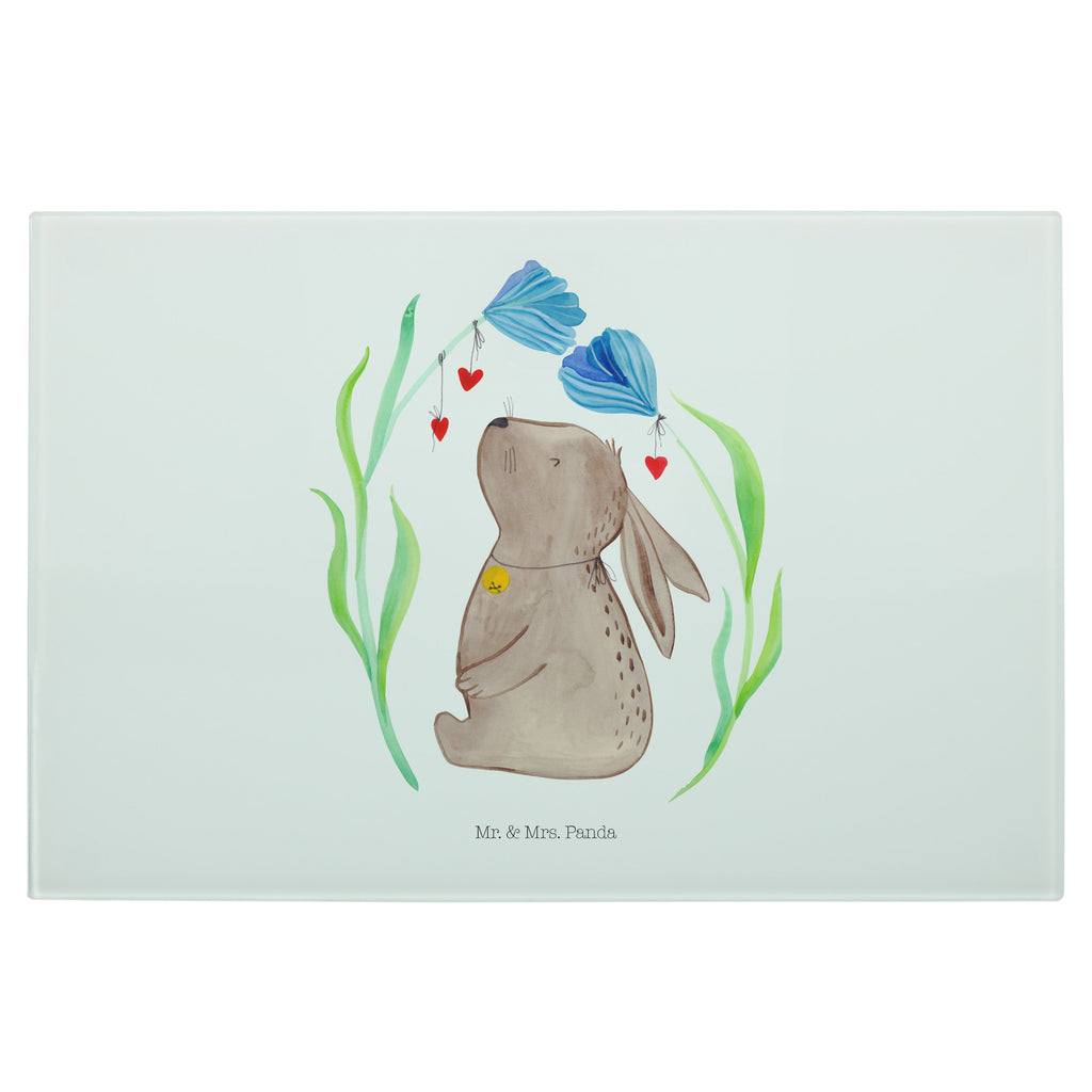 Medium Glas Schneidbrett Hase Blume Glasschneidebrett, Schneidebrett, Ostern, Osterhase, Ostergeschenke, Osternest, Osterdeko, Geschenk zu Ostern, Hase, Kaninchen, Kind, Taufe, Taufgeschenk, Geburt, Schwangerschaft, erstes Kind, Kindergeburtstag, Geburtstag, Hoffnung, Träume