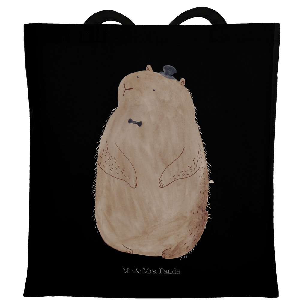 Tragetasche Murmeltier Beuteltasche, Beutel, Einkaufstasche, Jutebeutel, Stoffbeutel, Tiermotive, Gute Laune, lustige Sprüche, Tiere, Murmeltier, Knigge, Fröhlichkeit, Freundlichkeit, Respekt, Anstand