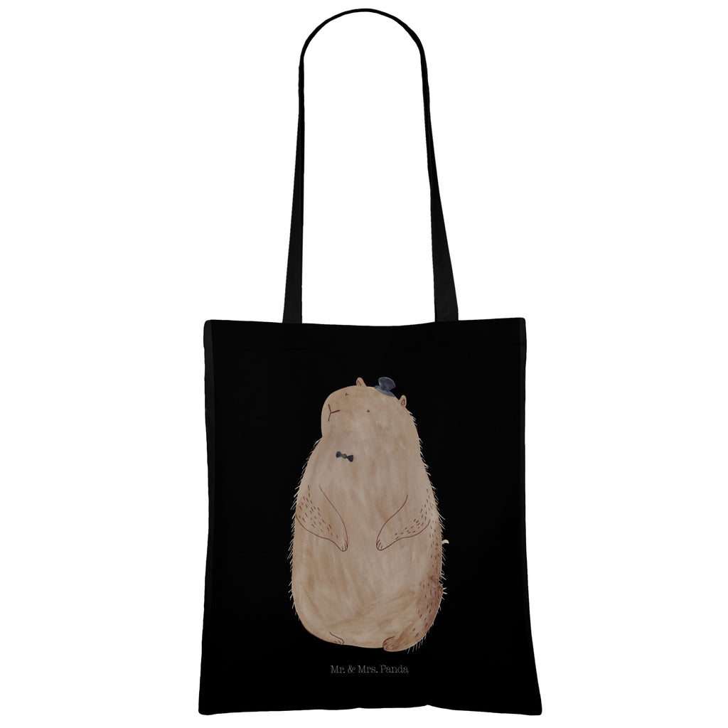Tragetasche Murmeltier Beuteltasche, Beutel, Einkaufstasche, Jutebeutel, Stoffbeutel, Tiermotive, Gute Laune, lustige Sprüche, Tiere, Murmeltier, Knigge, Fröhlichkeit, Freundlichkeit, Respekt, Anstand