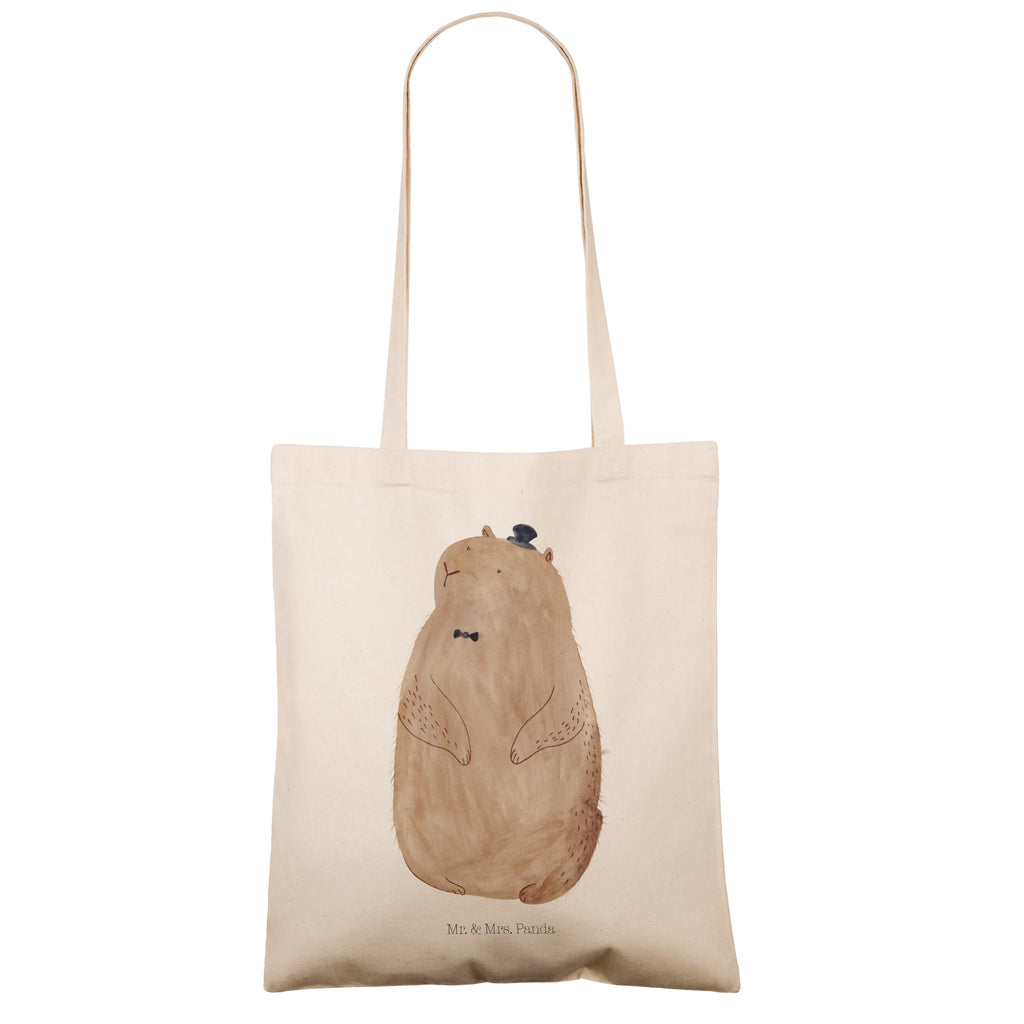 Tragetasche Murmeltier Beuteltasche, Beutel, Einkaufstasche, Jutebeutel, Stoffbeutel, Tiermotive, Gute Laune, lustige Sprüche, Tiere, Murmeltier, Knigge, Fröhlichkeit, Freundlichkeit, Respekt, Anstand
