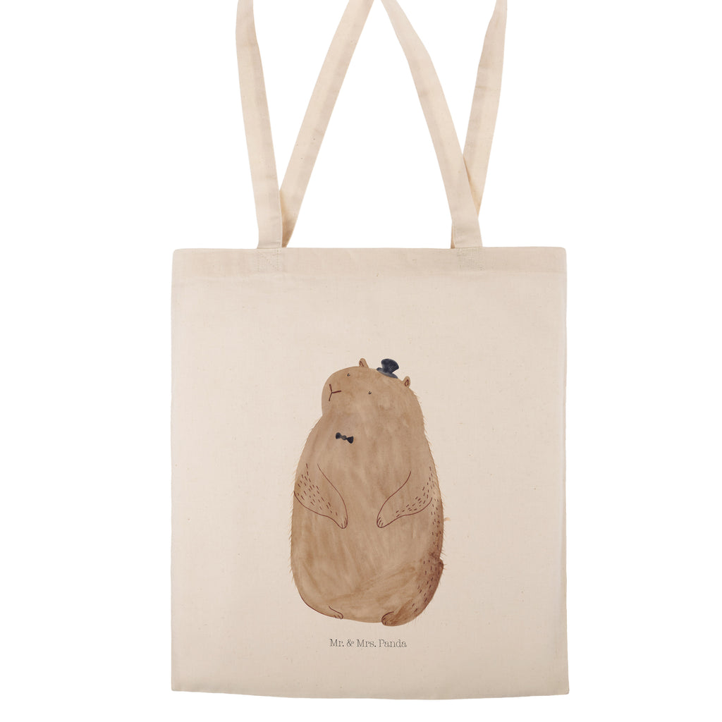 Tragetasche Murmeltier Beuteltasche, Beutel, Einkaufstasche, Jutebeutel, Stoffbeutel, Tiermotive, Gute Laune, lustige Sprüche, Tiere, Murmeltier, Knigge, Fröhlichkeit, Freundlichkeit, Respekt, Anstand