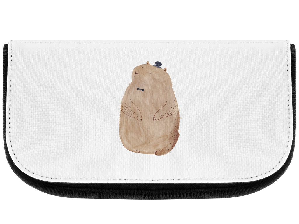 Kosmetiktasche Murmeltier Kosmetikbeutel, Kulturtasche, Kulturbeutel, Schminktasche, Make-Up Tasche, Tiermotive, Gute Laune, lustige Sprüche, Tiere, Murmeltier, Knigge, Fröhlichkeit, Freundlichkeit, Respekt, Anstand