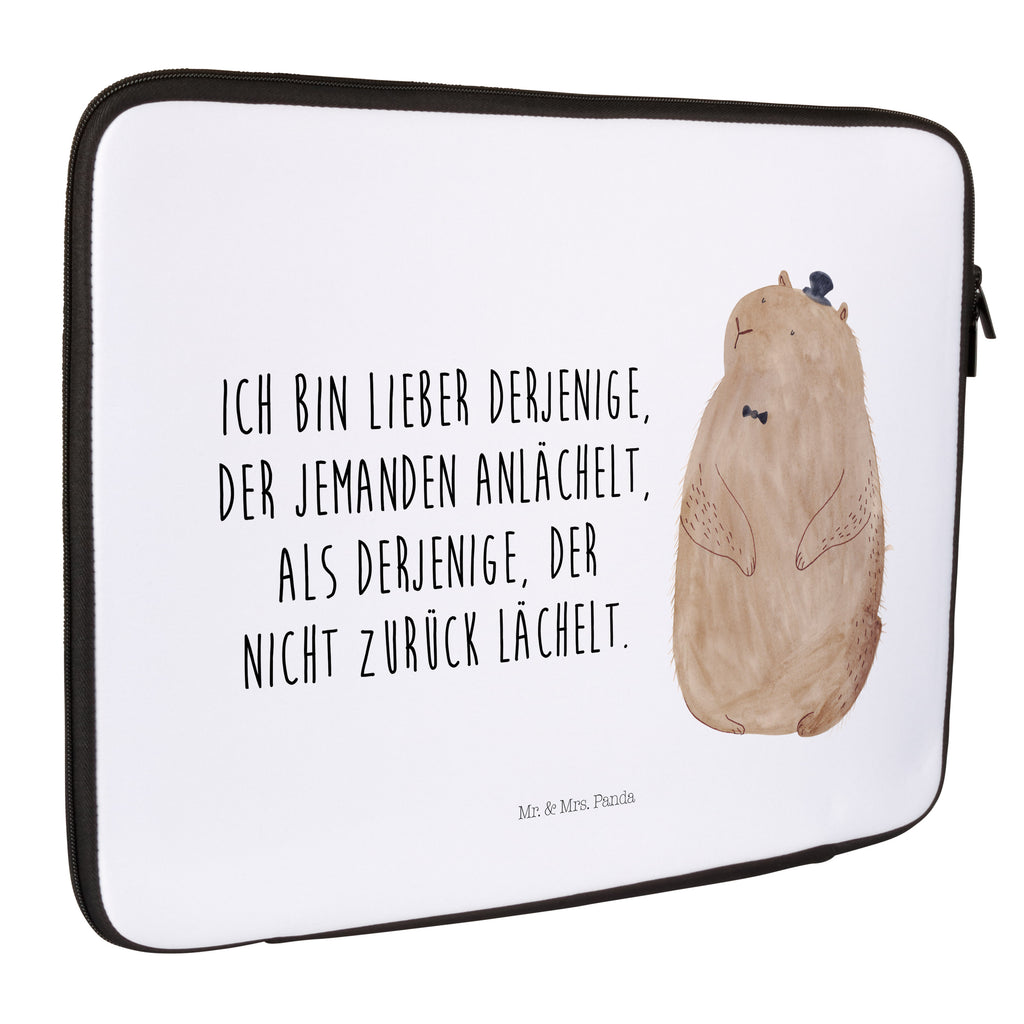 27 x 36 Notebook Tasche  Murmeltier Notebook Tasche, Laptop, Computertasche, Tasche, Damen, Schutzhülle, süße Tiermotive, gute Laune, lustige Sprüche, Tiere, Murmeltier, Knigge, Fröhlichkeit, Freundlichkeit, Respekt, Anstand