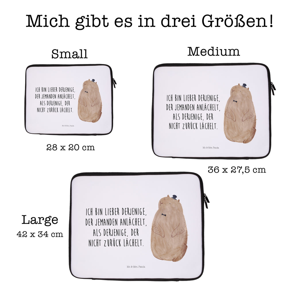 27 x 36 Notebook Tasche  Murmeltier Notebook Tasche, Laptop, Computertasche, Tasche, Damen, Schutzhülle, süße Tiermotive, gute Laune, lustige Sprüche, Tiere, Murmeltier, Knigge, Fröhlichkeit, Freundlichkeit, Respekt, Anstand