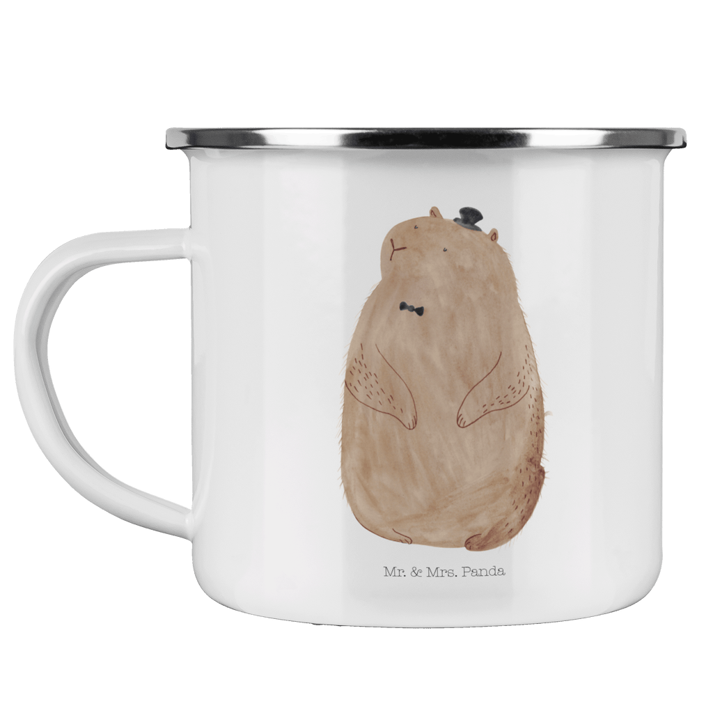 Camping Emaille Tasse Murmeltier Campingtasse, Trinkbecher, Metalltasse, Outdoor Tasse, Emaille Trinkbecher, Blechtasse Outdoor, Emaille Campingbecher, Edelstahl Trinkbecher, Metalltasse für Camping, Kaffee Blechtasse, Camping Tasse Metall, Tiermotive, Gute Laune, lustige Sprüche, Tiere, Murmeltier, Knigge, Fröhlichkeit, Freundlichkeit, Respekt, Anstand