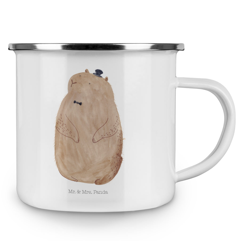 Camping Emaille Tasse Murmeltier Campingtasse, Trinkbecher, Metalltasse, Outdoor Tasse, Emaille Trinkbecher, Blechtasse Outdoor, Emaille Campingbecher, Edelstahl Trinkbecher, Metalltasse für Camping, Kaffee Blechtasse, Camping Tasse Metall, Tiermotive, Gute Laune, lustige Sprüche, Tiere, Murmeltier, Knigge, Fröhlichkeit, Freundlichkeit, Respekt, Anstand