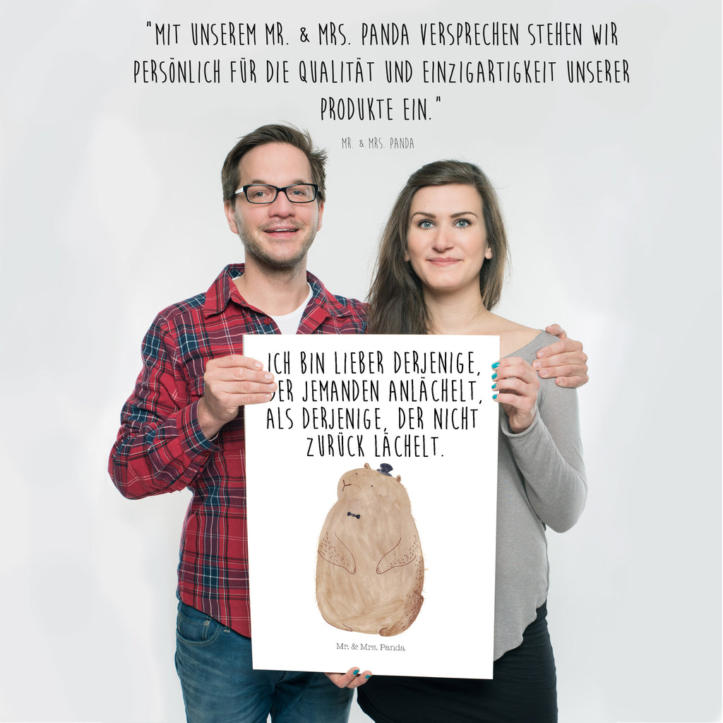 Poster Murmeltier Poster, Wandposter, Bild, Wanddeko, Küchenposter, Kinderposter, Wanddeko Bild, Raumdekoration, Wanddekoration, Handgemaltes Poster, Mr. & Mrs. Panda Poster, Designposter, Kunstdruck, Posterdruck, Tiermotive, Gute Laune, lustige Sprüche, Tiere, Murmeltier, Knigge, Fröhlichkeit, Freundlichkeit, Respekt, Anstand