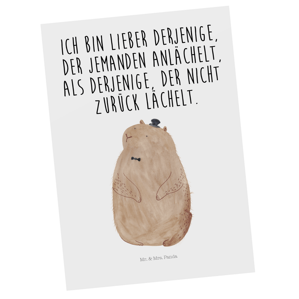 Postkarte Murmeltier Geschenkkarte, Grußkarte, Karte, Einladung, Ansichtskarte, Geburtstagskarte, Einladungskarte, Dankeskarte, Tiermotive, Gute Laune, lustige Sprüche, Tiere, Murmeltier, Knigge, Fröhlichkeit, Freundlichkeit, Respekt, Anstand