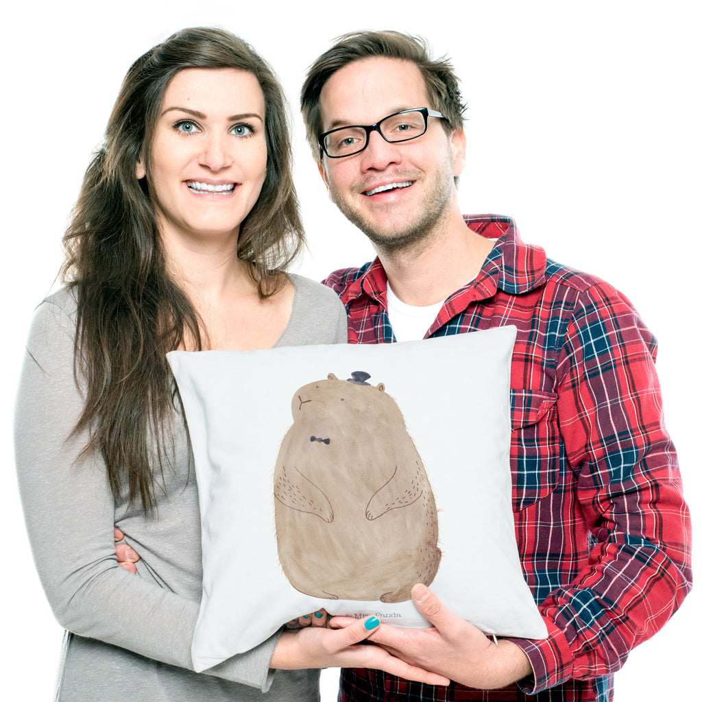 40x40 Kissen Murmeltier Kissenhülle, Kopfkissen, Sofakissen, Dekokissen, Motivkissen, Tiermotive, Gute Laune, lustige Sprüche, Tiere, Murmeltier, Knigge, Fröhlichkeit, Freundlichkeit, Respekt, Anstand