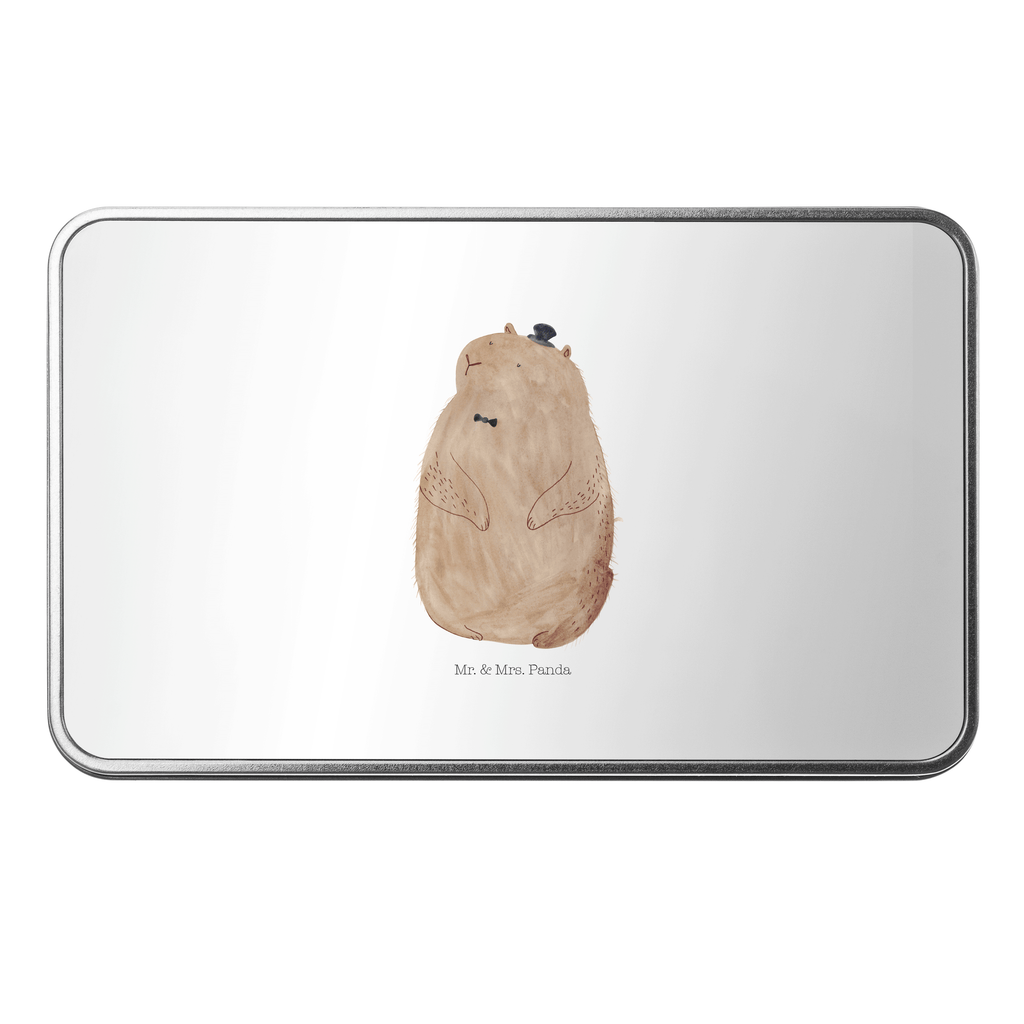 Metalldose rechteckig Murmeltier Blechdose, Metalldose, Blechbox, Container, Keksdose, Vorratsdose, Vorratsbox, Döschen, Versperbox, Vesperdose, Aufbewahrungsdose, Aufbewahrungsbox, Aluminiumdose, Dose, Tiermotive, Gute Laune, lustige Sprüche, Tiere, Murmeltier, Knigge, Fröhlichkeit, Freundlichkeit, Respekt, Anstand