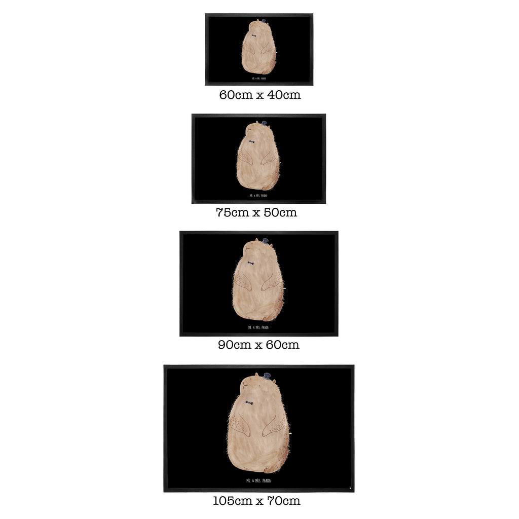 Fußmatte Murmeltier Murmeltier, Knigge, Fröhlichkeit, Freundlichkeit, Respekt, Anstand,  Türvorleger, Schmutzmatte, Fußabtreter, Matte, Schmutzfänger, Fußabstreifer, Schmutzfangmatte, Türmatte, Motivfußmatte,  Haustürmatte, Vorleger  süße Tiermotive, gute Laune, lustige Sprüche, Tiere
