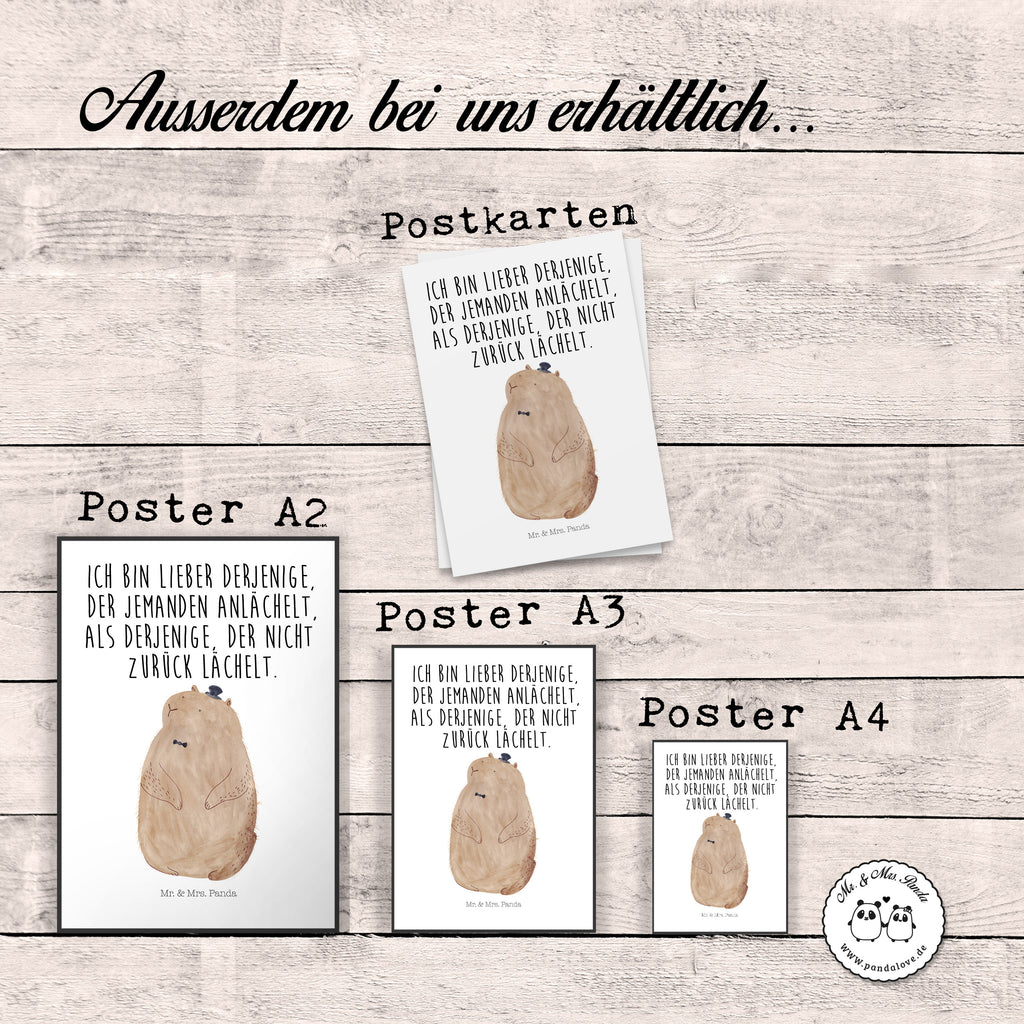 Poster Murmeltier Poster, Wandposter, Bild, Wanddeko, Küchenposter, Kinderposter, Wanddeko Bild, Raumdekoration, Wanddekoration, Handgemaltes Poster, Mr. & Mrs. Panda Poster, Designposter, Kunstdruck, Posterdruck, Tiermotive, Gute Laune, lustige Sprüche, Tiere, Murmeltier, Knigge, Fröhlichkeit, Freundlichkeit, Respekt, Anstand