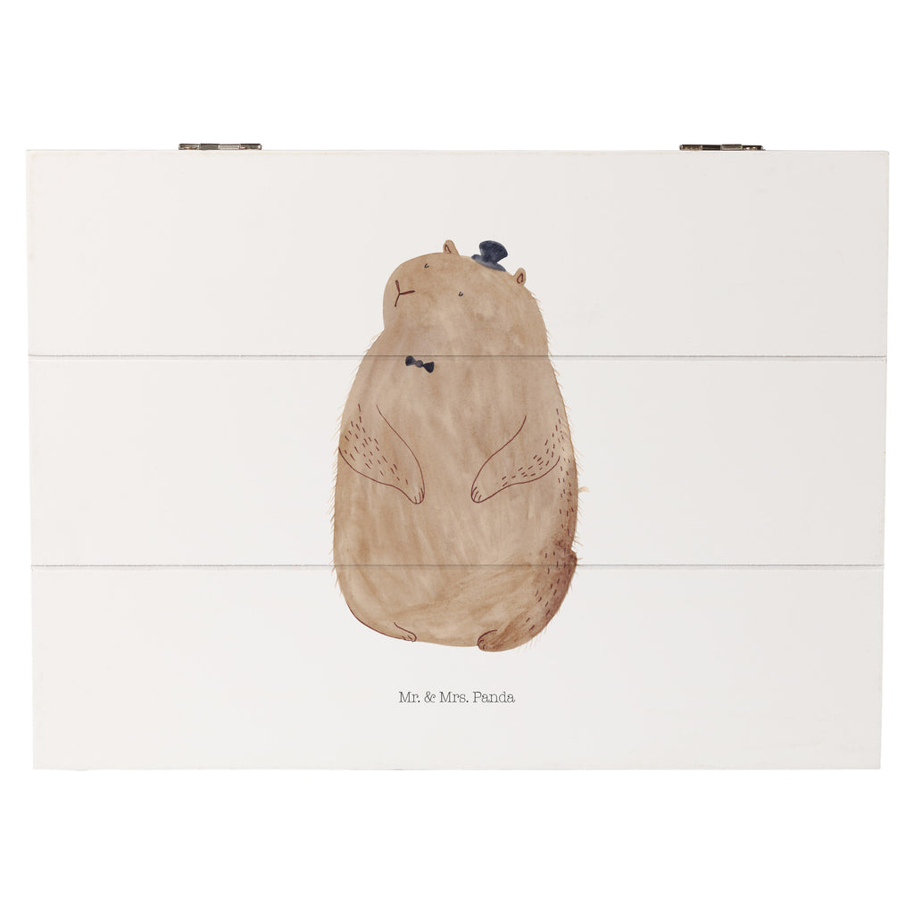 Holzkiste Murmeltier Holzkiste, Kiste, Schatzkiste, Truhe, Schatulle, XXL, Erinnerungsbox, Erinnerungskiste, Dekokiste, Aufbewahrungsbox, Tiermotive, Gute Laune, lustige Sprüche, Tiere, Murmeltier, Knigge, Fröhlichkeit, Freundlichkeit, Respekt, Anstand