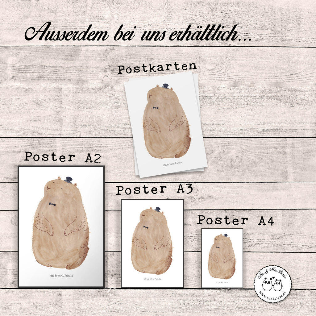 Poster Murmeltier Poster, Wandposter, Bild, Wanddeko, Küchenposter, Kinderposter, Wanddeko Bild, Raumdekoration, Wanddekoration, Handgemaltes Poster, Mr. & Mrs. Panda Poster, Designposter, Kunstdruck, Posterdruck, Tiermotive, Gute Laune, lustige Sprüche, Tiere, Murmeltier, Knigge, Fröhlichkeit, Freundlichkeit, Respekt, Anstand