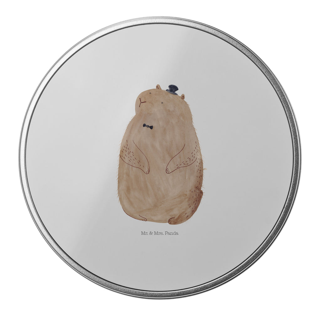 Blechdose rund Murmeltier Metalldose, Keksdose, Dose, Vorratsdose, Geschenkbox, Tiermotive, Gute Laune, lustige Sprüche, Tiere, Murmeltier, Knigge, Fröhlichkeit, Freundlichkeit, Respekt, Anstand