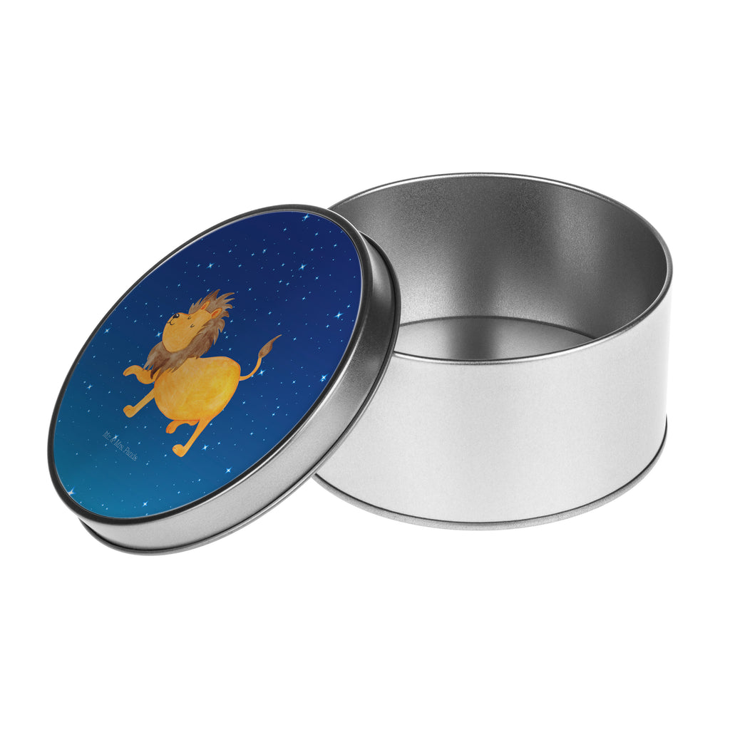 Blechdose rund Sternzeichen Löwe Metalldose, Keksdose, Dose, Vorratsdose, Geschenkbox, Tierkreiszeichen, Sternzeichen, Horoskop, Astrologie, Aszendent, Löwe Geschenk, Löwe Sternzeichen, Geschenk Juli, Geburtstag Juli, Geschenk August, Geburtstag August, König der Tiere
