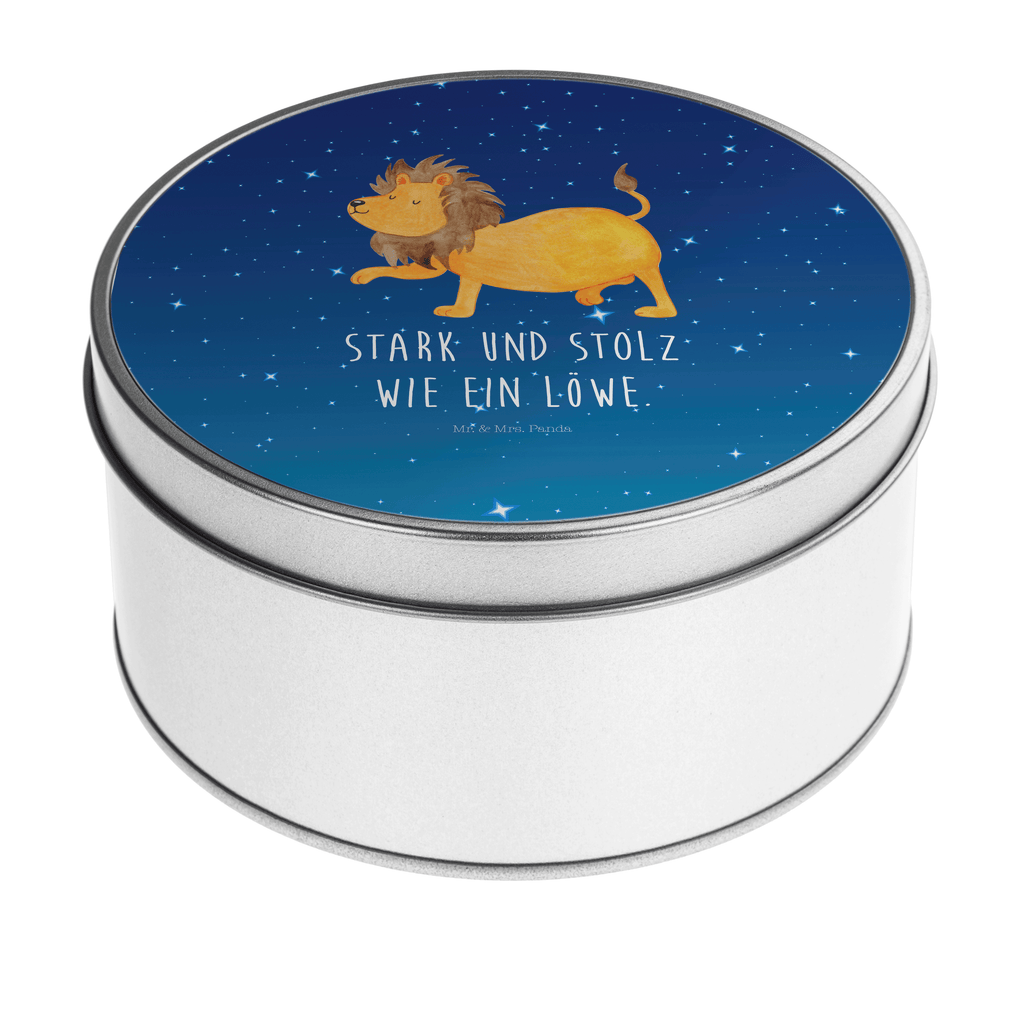 Blechdose rund Sternzeichen Löwe Metalldose, Keksdose, Dose, Vorratsdose, Geschenkbox, Tierkreiszeichen, Sternzeichen, Horoskop, Astrologie, Aszendent, Löwe Geschenk, Löwe Sternzeichen, Geschenk Juli, Geburtstag Juli, Geschenk August, Geburtstag August, König der Tiere
