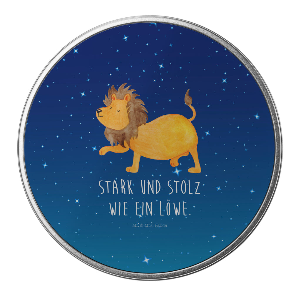Blechdose rund Sternzeichen Löwe Metalldose, Keksdose, Dose, Vorratsdose, Geschenkbox, Tierkreiszeichen, Sternzeichen, Horoskop, Astrologie, Aszendent, Löwe Geschenk, Löwe Sternzeichen, Geschenk Juli, Geburtstag Juli, Geschenk August, Geburtstag August, König der Tiere