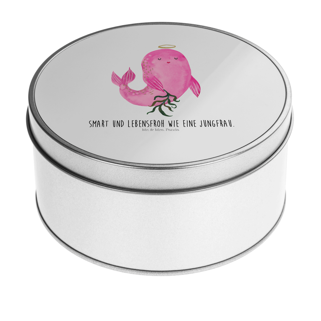 Blechdose rund Sternzeichen Jungfrau Metalldose, Keksdose, Dose, Vorratsdose, Geschenkbox, Tierkreiszeichen, Sternzeichen, Horoskop, Astrologie, Aszendent, Jungfrau, Jungfer, Geschenk, Jungfrau Sternzeichen, Geschenk September, Geschenk August, Geburtstag September, Geburtstag August, Meerjungfrau