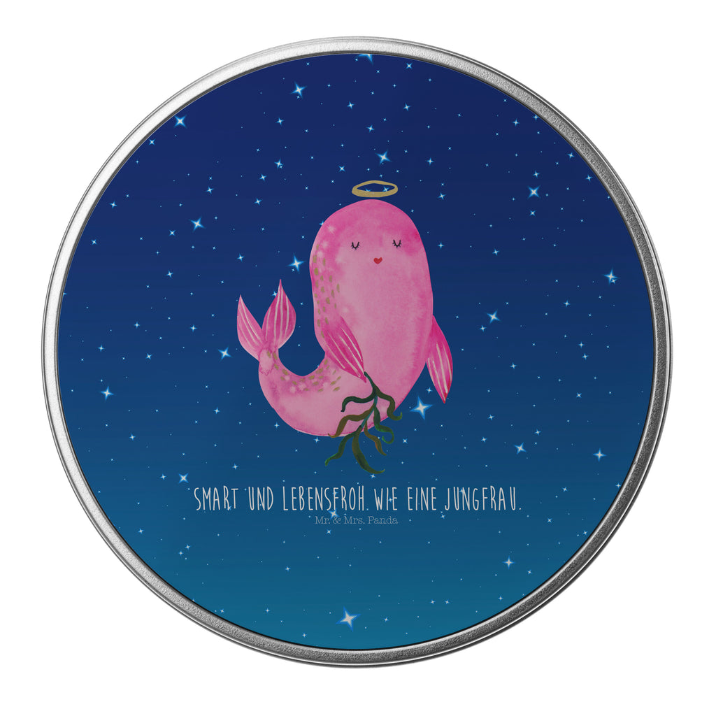 Blechdose rund Sternzeichen Jungfrau Metalldose, Keksdose, Dose, Vorratsdose, Geschenkbox, Tierkreiszeichen, Sternzeichen, Horoskop, Astrologie, Aszendent, Jungfrau, Jungfer, Geschenk, Jungfrau Sternzeichen, Geschenk September, Geschenk August, Geburtstag September, Geburtstag August, Meerjungfrau