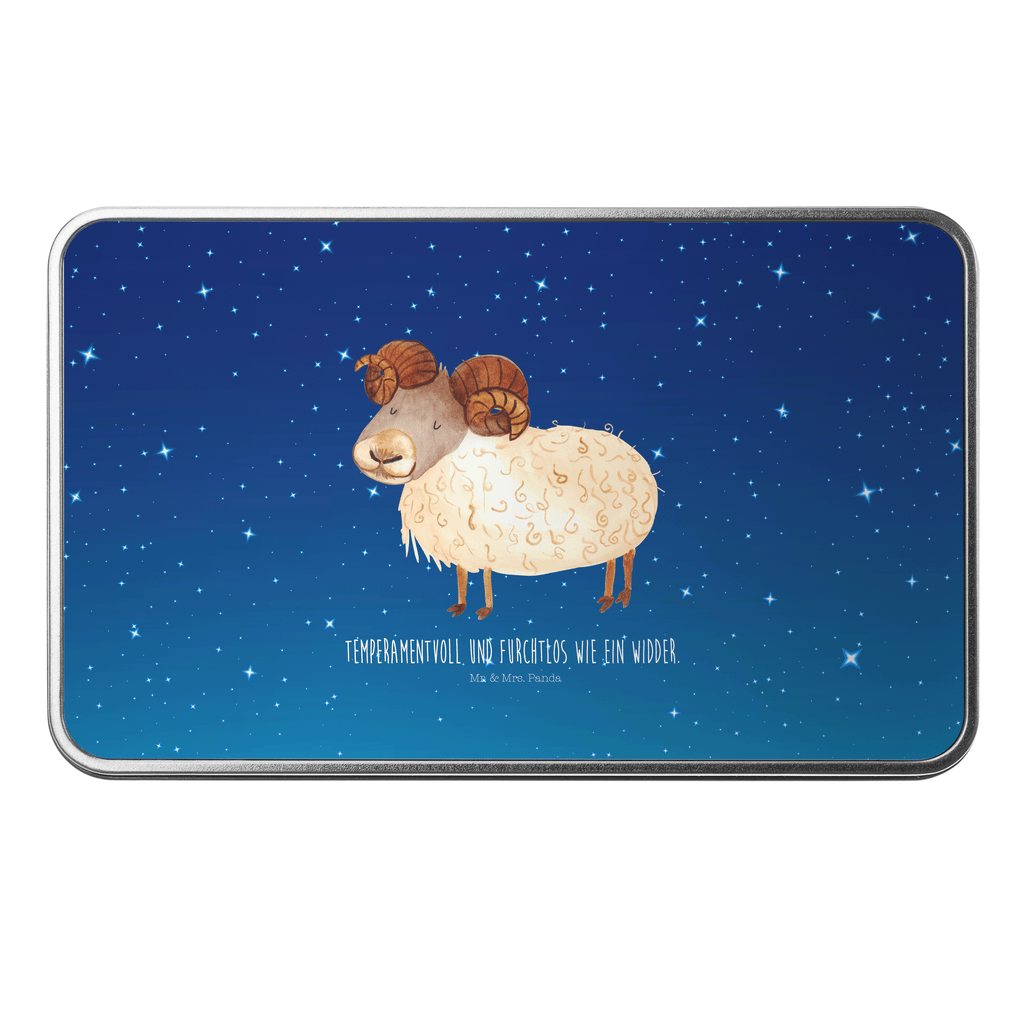 Metalldose rechteckig Sternzeichen Widder Blechdose, Metalldose, Blechbox, Container, Keksdose, Vorratsdose, Vorratsbox, Döschen, Versperbox, Vesperdose, Aufbewahrungsdose, Aufbewahrungsbox, Aluminiumdose, Dose, Tierkreiszeichen, Sternzeichen, Horoskop, Astrologie, Aszendent, Widder Geschenk, Widder Sternzeichen, Geschenk März, Geschenk April, Geburtstag März, Geburtstag April, Bock, Schafbock