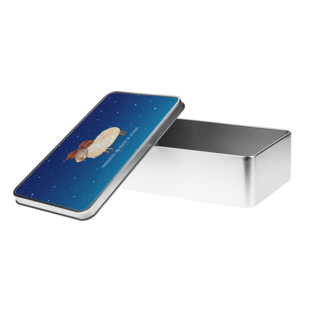 Metalldose rechteckig Sternzeichen Widder Blechdose, Metalldose, Blechbox, Container, Keksdose, Vorratsdose, Vorratsbox, Döschen, Versperbox, Vesperdose, Aufbewahrungsdose, Aufbewahrungsbox, Aluminiumdose, Dose, Tierkreiszeichen, Sternzeichen, Horoskop, Astrologie, Aszendent, Widder Geschenk, Widder Sternzeichen, Geschenk März, Geschenk April, Geburtstag März, Geburtstag April, Bock, Schafbock