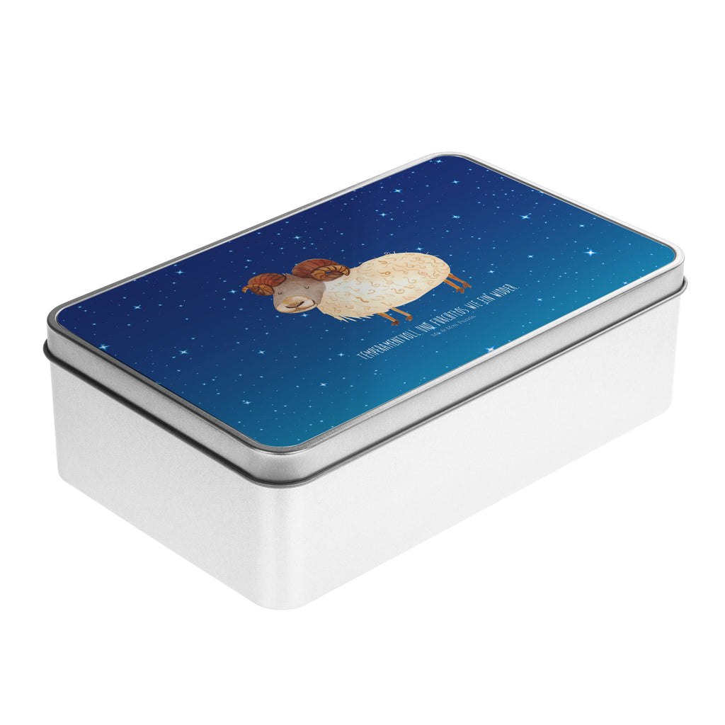 Metalldose rechteckig Sternzeichen Widder Blechdose, Metalldose, Blechbox, Container, Keksdose, Vorratsdose, Vorratsbox, Döschen, Versperbox, Vesperdose, Aufbewahrungsdose, Aufbewahrungsbox, Aluminiumdose, Dose, Tierkreiszeichen, Sternzeichen, Horoskop, Astrologie, Aszendent, Widder Geschenk, Widder Sternzeichen, Geschenk März, Geschenk April, Geburtstag März, Geburtstag April, Bock, Schafbock
