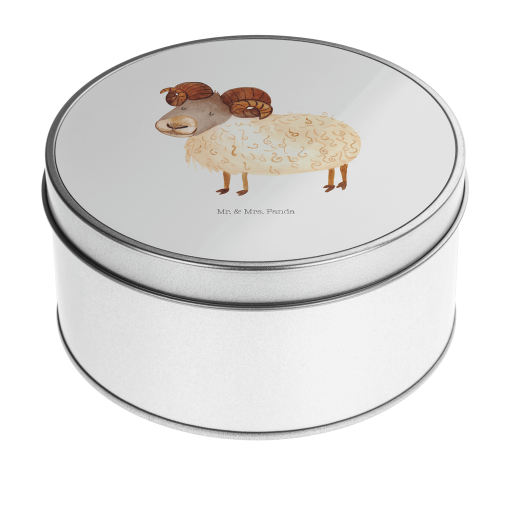 Blechdose rund Sternzeichen Widder Metalldose, Keksdose, Dose, Vorratsdose, Geschenkbox, Tierkreiszeichen, Sternzeichen, Horoskop, Astrologie, Aszendent, Widder Geschenk, Widder Sternzeichen, Geschenk März, Geschenk April, Geburtstag März, Geburtstag April, Bock, Schafbock