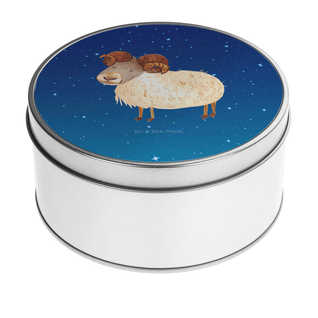 Blechdose rund Sternzeichen Widder Metalldose, Keksdose, Dose, Vorratsdose, Geschenkbox, Tierkreiszeichen, Sternzeichen, Horoskop, Astrologie, Aszendent, Widder Geschenk, Widder Sternzeichen, Geschenk März, Geschenk April, Geburtstag März, Geburtstag April, Bock, Schafbock
