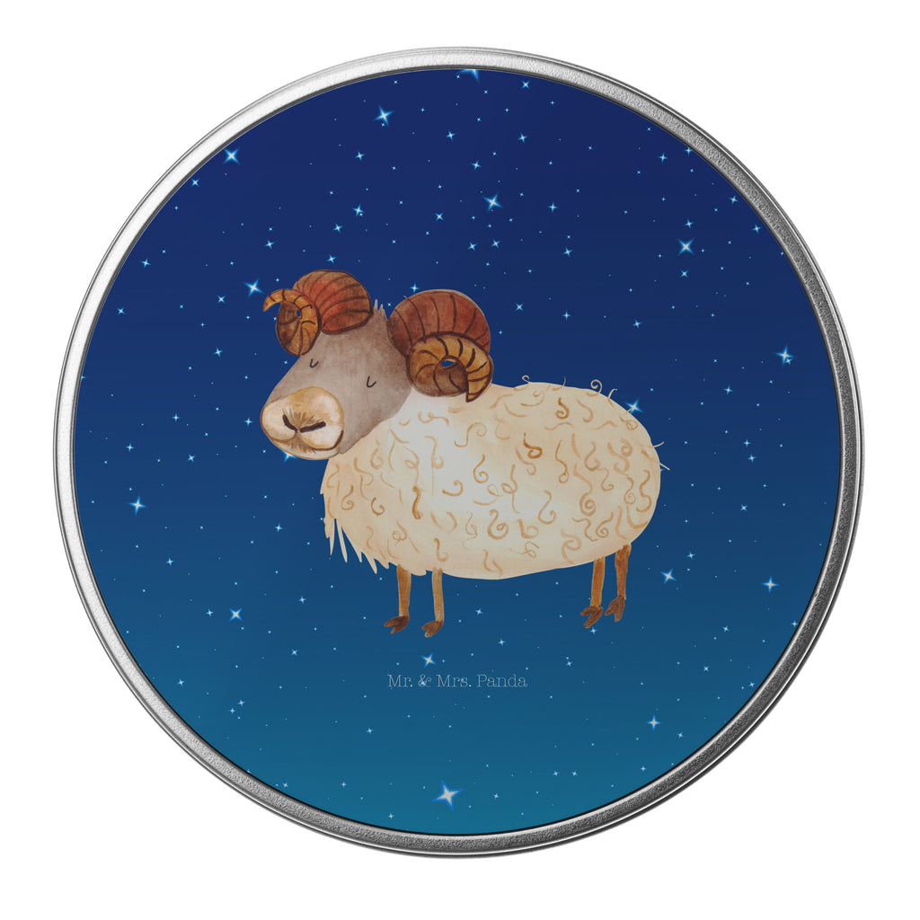 Blechdose rund Sternzeichen Widder Metalldose, Keksdose, Dose, Vorratsdose, Geschenkbox, Tierkreiszeichen, Sternzeichen, Horoskop, Astrologie, Aszendent, Widder Geschenk, Widder Sternzeichen, Geschenk März, Geschenk April, Geburtstag März, Geburtstag April, Bock, Schafbock