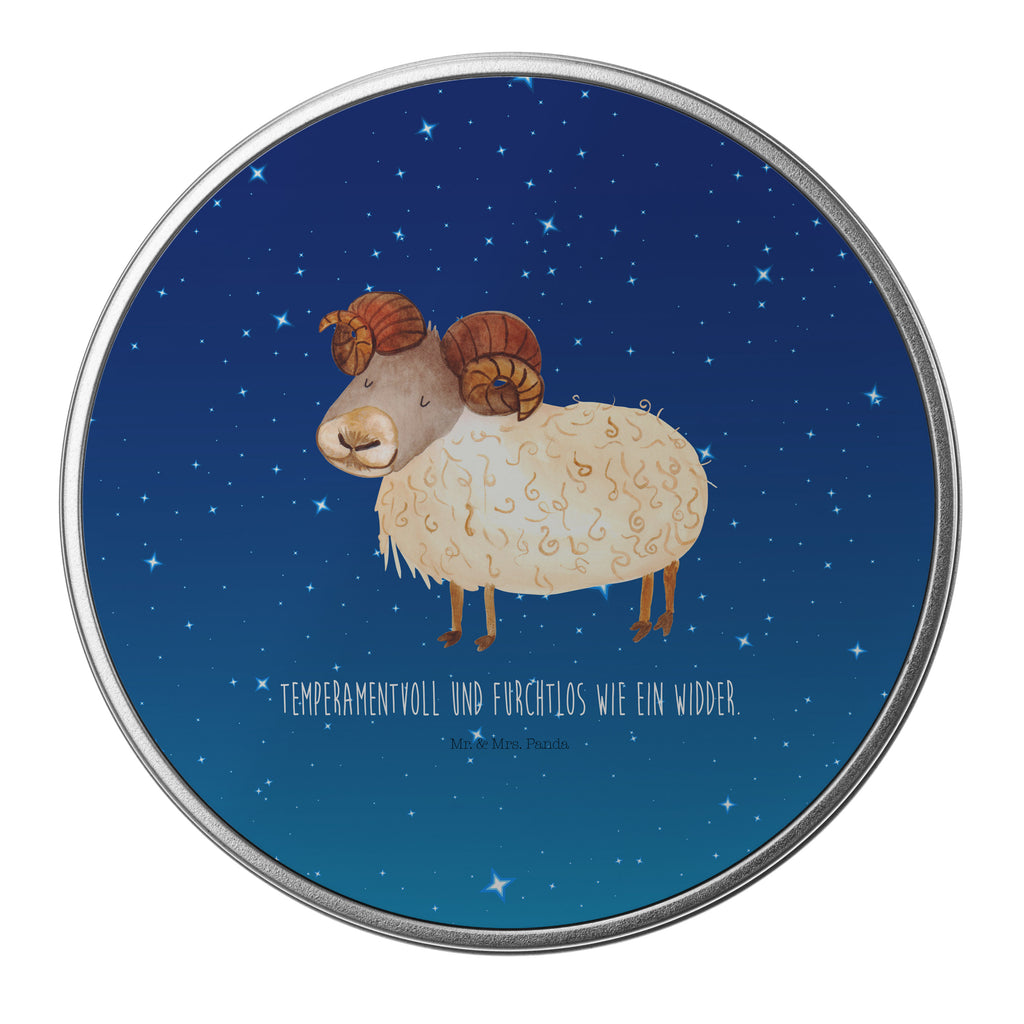 Blechdose rund Sternzeichen Widder Metalldose, Keksdose, Dose, Vorratsdose, Geschenkbox, Tierkreiszeichen, Sternzeichen, Horoskop, Astrologie, Aszendent, Widder Geschenk, Widder Sternzeichen, Geschenk März, Geschenk April, Geburtstag März, Geburtstag April, Bock, Schafbock