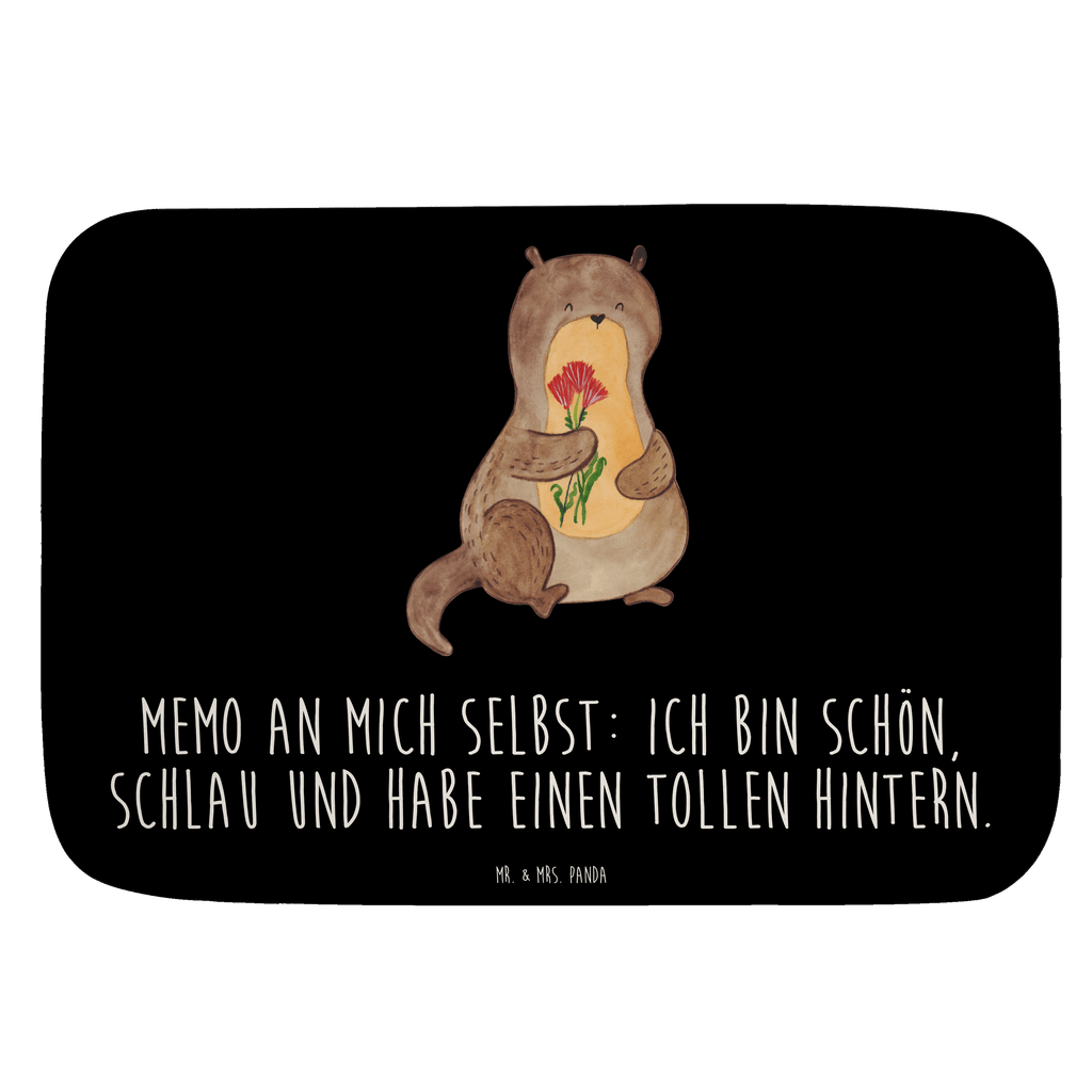 Badvorleger Otter Blumenstrauß Badematte, Badteppich, Duschvorleger, Badezimmerteppich, Badezimmermatte, Badvorleger, Duschmatte, Duschteppich, Otter, Fischotter, Seeotter, Otter Seeotter See Otter