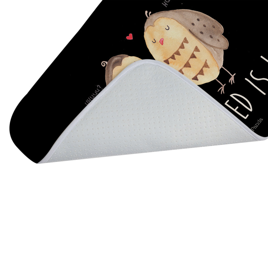 Badvorleger Eule Liebe Badematte, Badteppich, Duschvorleger, Badezimmerteppich, Badezimmermatte, Badvorleger, Duschmatte, Duschteppich, Eule, Eule Deko, Liebe, Hochzeit Spruch, Owl, All you need is love, Liebe Spruch, Freundin Geschenk, Freund, Wortspiel lustig
