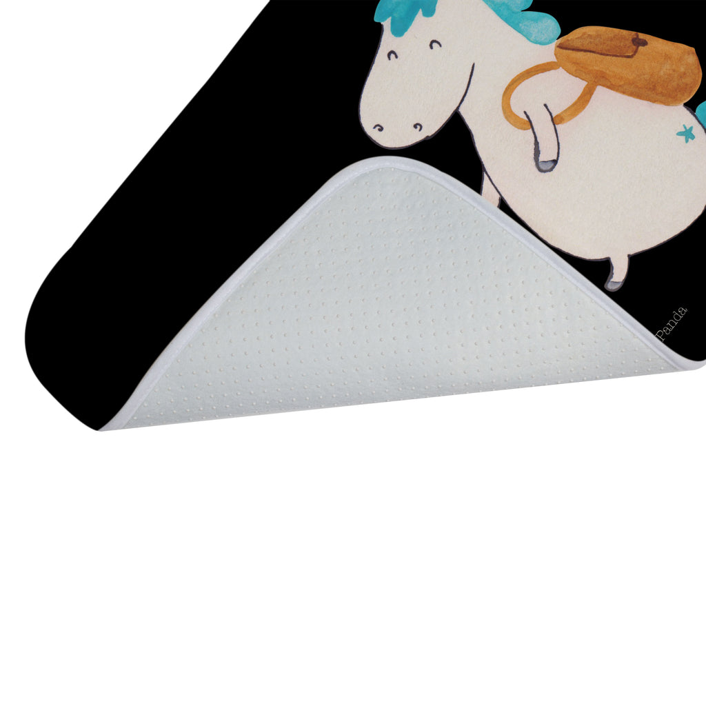 Badvorleger Einhorn Bergsteiger Badematte, Badteppich, Duschvorleger, Badezimmerteppich, Badezimmermatte, Badvorleger, Duschmatte, Duschteppich, Einhorn, Einhörner, Einhorn Deko, Pegasus, Unicorn, Bergsteiger, Abenteuer, Berge, Abenteurer, Weltenbummler, Weltreise, Reisen, Urlaub, Entdecker
