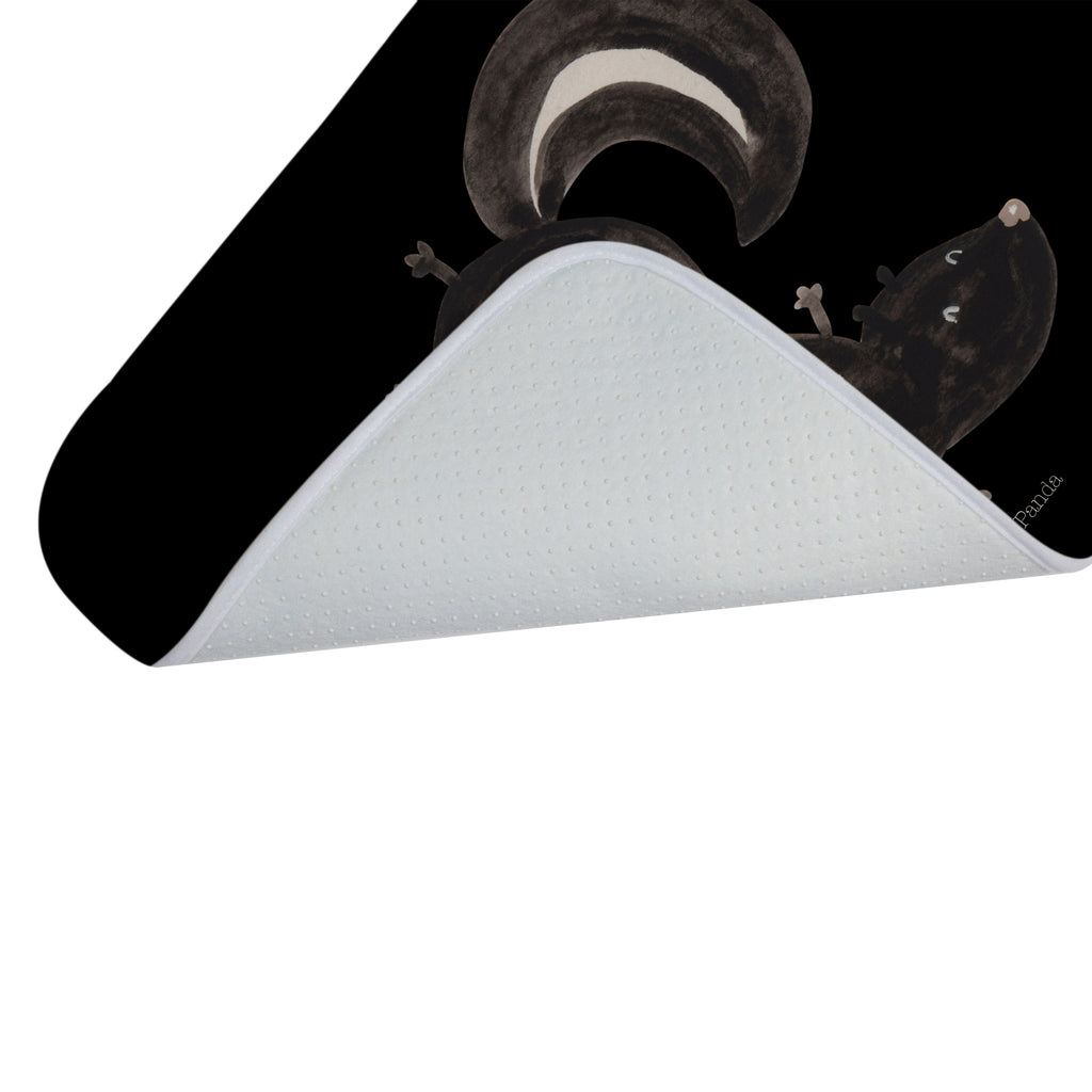 Badvorleger Stinktier Handstand Badematte, Badteppich, Duschvorleger, Badezimmerteppich, Badezimmermatte, Badvorleger, Duschmatte, Duschteppich, Stinktier, Skunk, Wildtier, Raubtier, Stinker, Stinki, Spielplatz, verpielt, Kind