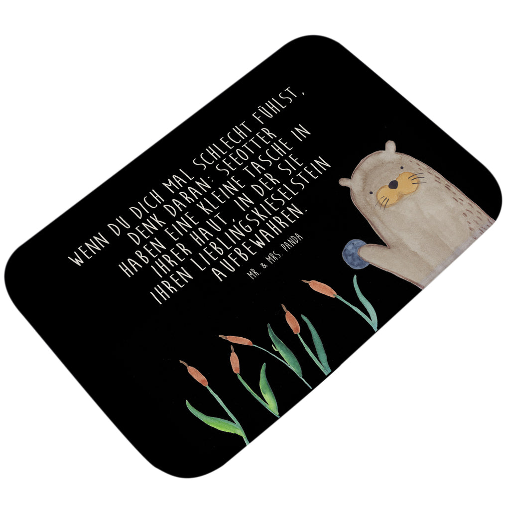 Badvorleger Otter mit Stein Badematte, Badteppich, Duschvorleger, Badezimmerteppich, Badezimmermatte, Badvorleger, Duschmatte, Duschteppich, Otter, Fischotter, Seeotter, Otter Seeotter See Otter