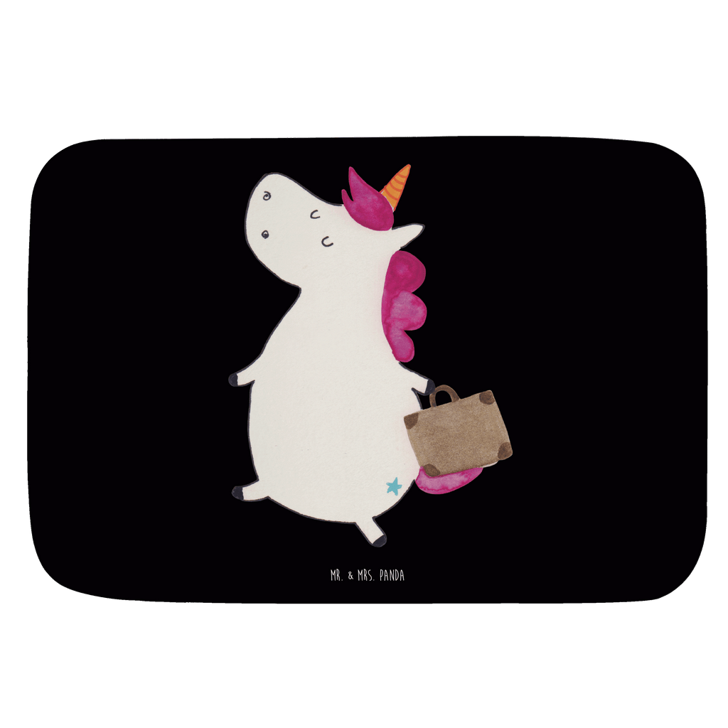 Badvorleger Einhorn Koffer Badematte, Badteppich, Duschvorleger, Badezimmerteppich, Badezimmermatte, Badvorleger, Duschmatte, Duschteppich, Einhorn, Einhörner, Einhorn Deko, Pegasus, Unicorn, unicorn, Koffer, Verreisen, Reise, Gepäck, Abenteuer, Erwachsen, Kind, albern, Spaß, lustig, witzig