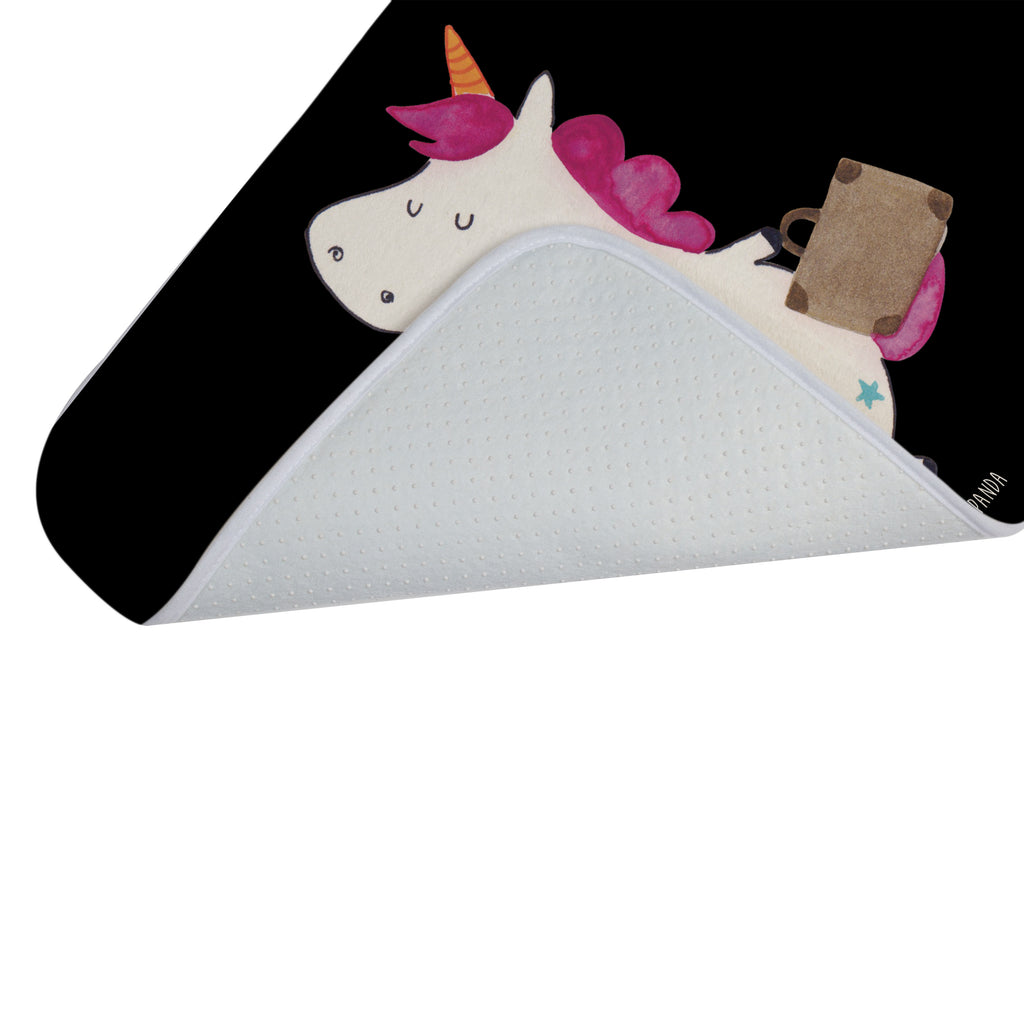 Badvorleger Einhorn Koffer Badematte, Badteppich, Duschvorleger, Badezimmerteppich, Badezimmermatte, Badvorleger, Duschmatte, Duschteppich, Einhorn, Einhörner, Einhorn Deko, Pegasus, Unicorn, unicorn, Koffer, Verreisen, Reise, Gepäck, Abenteuer, Erwachsen, Kind, albern, Spaß, lustig, witzig