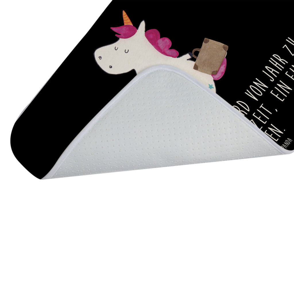 Badvorleger Einhorn Koffer Badematte, Badteppich, Duschvorleger, Badezimmerteppich, Badezimmermatte, Badvorleger, Duschmatte, Duschteppich, Einhorn, Einhörner, Einhorn Deko, Pegasus, Unicorn, unicorn, Koffer, Verreisen, Reise, Gepäck, Abenteuer, Erwachsen, Kind, albern, Spaß, lustig, witzig