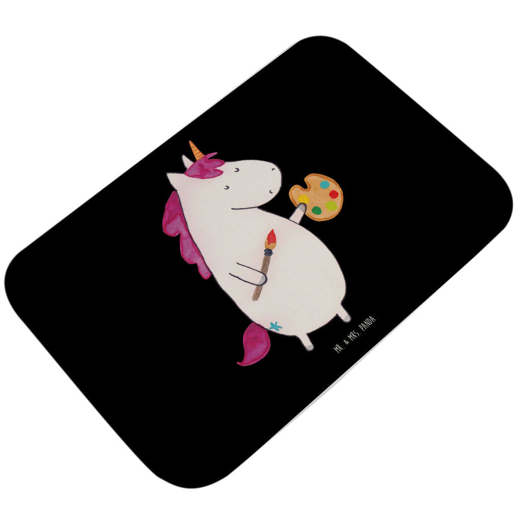Badvorleger Einhorn Künstler Badematte, Badteppich, Duschvorleger, Badezimmerteppich, Badezimmermatte, Badvorleger, Duschmatte, Duschteppich, Einhorn, Einhörner, Einhorn Deko, Pegasus, Unicorn, Englisch, Künstler, Artist, Malen, Zeichnen, Welt, Farbe, Stift, Pinsel, Geschenk, Maler