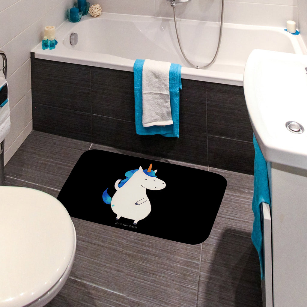 Badvorleger Einhorn Mann Badematte, Badteppich, Duschvorleger, Badezimmerteppich, Badezimmermatte, Badvorleger, Duschmatte, Duschteppich, Einhorn, Einhörner, Einhorn Deko, Pegasus, Unicorn, cool, Mann, Freundin, Familie, bester Freund, BFF, Party, hübsch, beste
