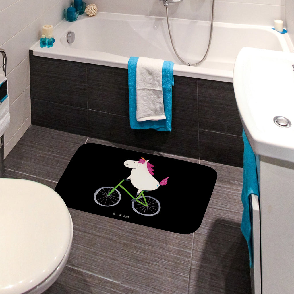 Badvorleger Einhorn Radfahrer Badematte, Badteppich, Duschvorleger, Badezimmerteppich, Badezimmermatte, Badvorleger, Duschmatte, Duschteppich, Einhorn, Einhörner, Einhorn Deko, Pegasus, Unicorn, Radfahren, Radfahrer, Rad, Bike, Feenstaub, Konfetti, Luxusproblem, Kummer, Liebeskummer