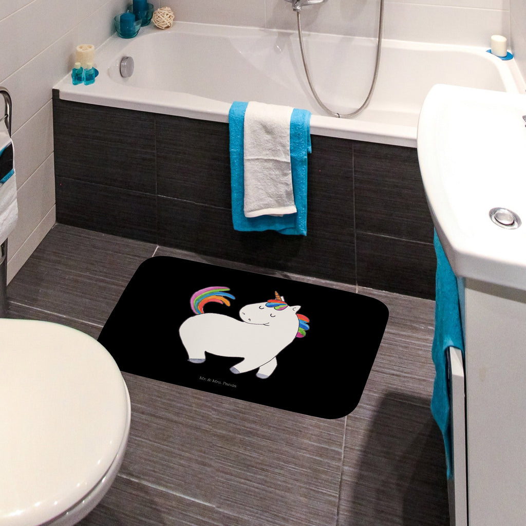 Badvorleger Einhorn stolzierend Badematte, Badteppich, Duschvorleger, Badezimmerteppich, Badezimmermatte, Badvorleger, Duschmatte, Duschteppich, Einhorn, Einhörner, Einhorn Deko, Pegasus, Unicorn, stolz, anders, bunt, Pferd, Reiter, Reiten, Freundin, Geschenk