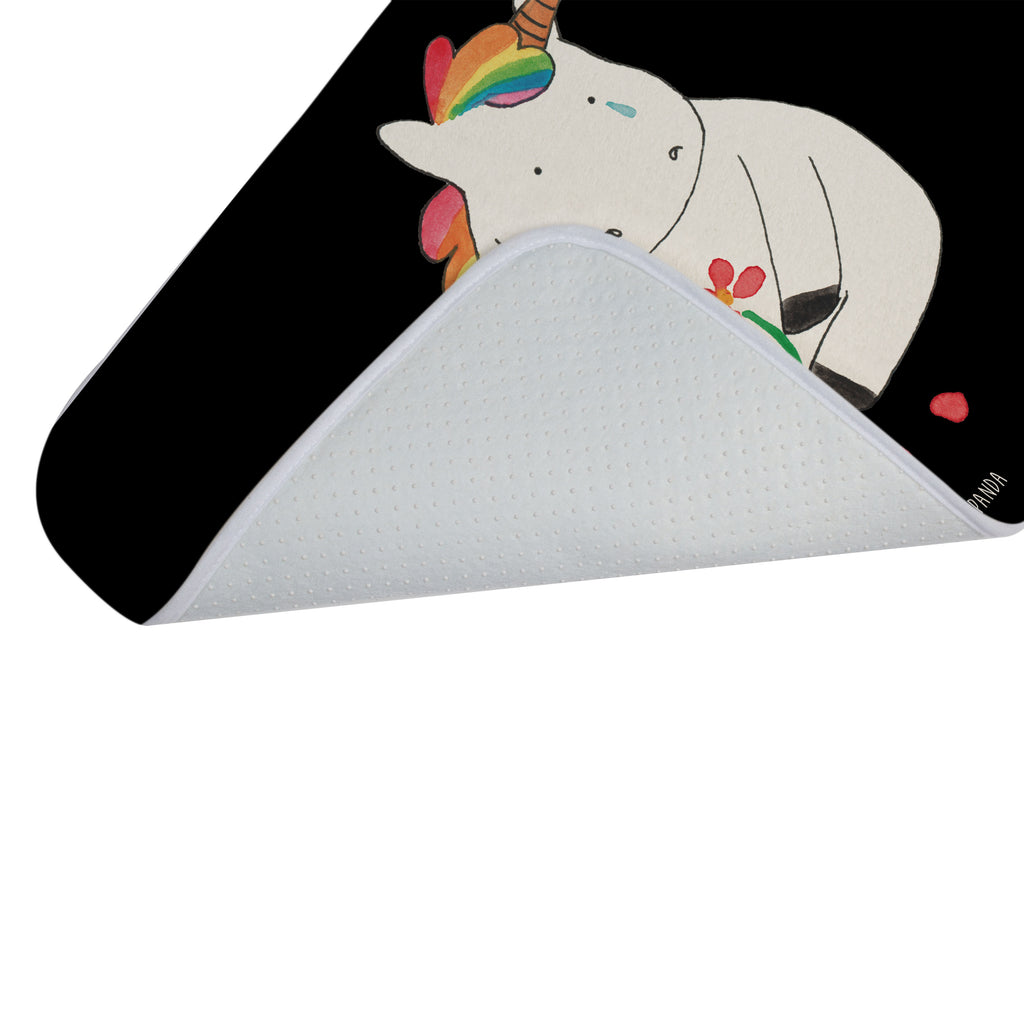 Badvorleger Einhorn Traurig Badematte, Badteppich, Duschvorleger, Badezimmerteppich, Badezimmermatte, Badvorleger, Duschmatte, Duschteppich, Einhorn, Einhörner, Einhorn Deko, Pegasus, Unicorn, Glitzer, Trösten. Freundschaft, Freunde, Liebe, Trauer, Grußkarte, Blume