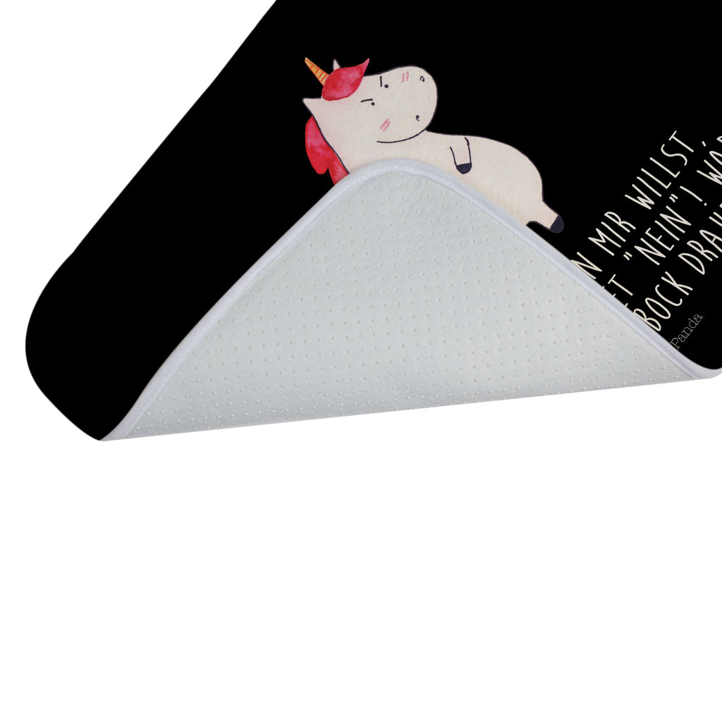 Badvorleger Einhorn wütend Badematte, Badteppich, Duschvorleger, Badezimmerteppich, Badezimmermatte, Badvorleger, Duschmatte, Duschteppich, Einhorn, Einhörner, Einhorn Deko, Pegasus, Unicorn, Realität, Ansage, lustlos, nein, Büro, Arbeit, wütend, dumme Fragen, lustig, Spaß, Geschenk