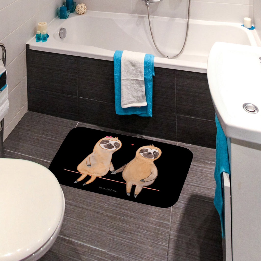 Badvorleger Faultier Pärchen Badematte, Badteppich, Duschvorleger, Badezimmerteppich, Badezimmermatte, Badvorleger, Duschmatte, Duschteppich, Faultier, Faultier Geschenk, Faultier Deko, Faultiere, faul, Lieblingstier, Liebe, Liebespaar, Faultierliebe, Faultierpärchen, verliebt, verlobt, gemeinsam, relaxen, Pärchen, Beziehung, Langsamkeit