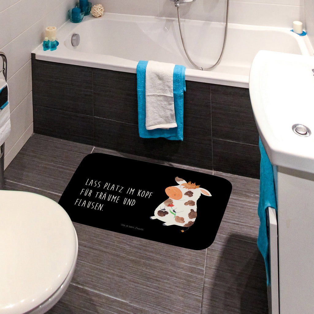 Badvorleger Kuh Badematte, Badteppich, Duschvorleger, Badezimmerteppich, Badezimmermatte, Badvorleger, Duschmatte, Duschteppich, Bauernhof, Hoftiere, Landwirt, Landwirtin, Kuh, Kühe, Träume, Flausen, Spruch, Magie, Motivtion, Hof, Milch, Milchkuh